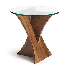 Copeland Furniture Planes Round Glass Top End Table Glass Top End Tables Wood Table Design Glass Top Coffee Table