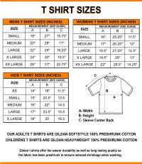 Ladies T Shirt Measurement Chart T Shirt Measurements