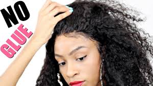 Prepare your own hair by braiding or tying them. How I Apply A Lace Wig Without Glue No Tape No Sewing Youtube