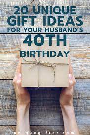 Find a present to show that beloved husband of yours that he's a rare gift. 40 Gift Ideas For Your Husband S 40th Birthday Unique Gifter Husband 40th Birthday 40th Birthday Men 40th Bday Ideas