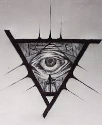 Triangle All Seeing Eye Tattoo Eye Painting Illuminati Drawing
