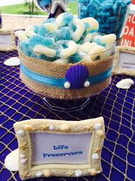 Under The Sea Mermaid Candy Table Laniisthree Sea Birthday Party Shark Themed Birthday Party Mermaid Birthday