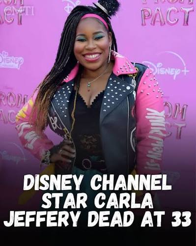 Disney Channel fans are mourning actress Carla Jeffery, who passed away  September 1st at just 33 years old. Her longtime management company  confirmed the heartbreaking news, remembering her as a vibrant talent