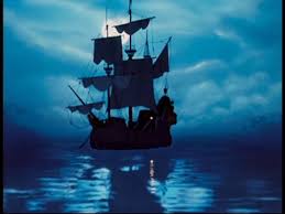 Captain Hook S Red Coat Part 2 3 Disney Paintings Disney Background Boat Silhouette