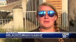 Georgia: 8-year-old girl organizes beach clean up