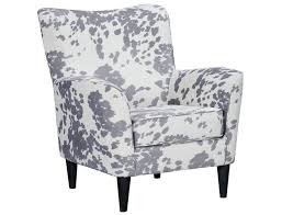Slumberland Cora Collection Silver Cow Print Accent Chair Printed Accent Chairs Cow Print Chair Chair