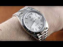 Vintage 14k yellow gold 34mm rolex date white buckley roman dial watch ref 15037. Rolex Day Date 40 White Gold 228239 Luxury Watch Review Youtube