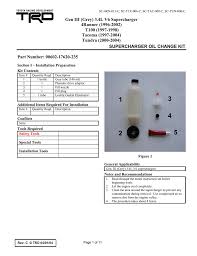 7 500 miles/ 6 months. Supercharger Oil Change Kit Manualzz