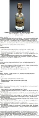 How To Make Chloroform For Emergency Surgical Situations Survival Prepping Prepper Survival Survival Skills