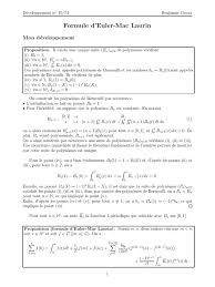 For any convex polyhedron, the number of vertices and. 15 Formule D Euler Mac Laurin Pdf Serie Mathematiques Calcul