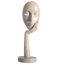 Amazon com shtone dog bronze animal statues and sculptures metal. Modern And Simple Woman Figure Figurine Face Statues Hand Sculptures Home Decor Sand Large Buy Online In Angola At Angola Desertcart Com Productid 165793875