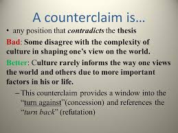 The goal of a position paper is to convince the audience that your opinion is valid and worth listening to. Claims And Counterclaims A Claim Is A Position On A Topic Presented In Your Paper Bad Topics Such As Culture Remain Complex And Affect A Person S Opinions Ppt Download