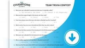 College sports this category is for trivia questions and answers related to ncaa football, as asked by users of funtrivia.com. Volleyball Trivia Challenge The Art Of Coaching Volleyball