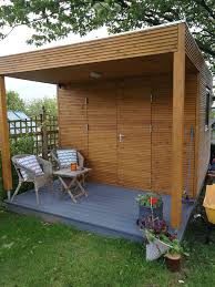 Stylish Contemporary Garden Storage With Canopy For Relaxing Contemporary Sheds Garden Log Cabins Garden Storage