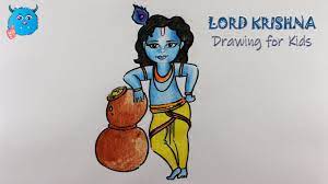 Janmashtami special/ krishna painting step by. How To Draw Lord Krishna Drawing For Beginners Step By Step With Pencil Youtube