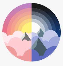 Half sun half moon logo. Day And Night The Clipart Half Moon Half Sun Hd Png Download Transparent Png Image Pngitem