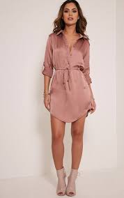 Gomlek Elbise Modelleri Pudra Uzun Kollu Dugmeli Belden Ip Buzgulu Kiyafet Kombinleri Gomlek Elbise Elbise Modelleri Moda Kiyafetler