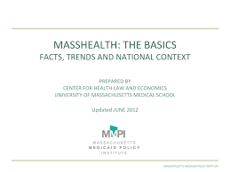 masshealth the basics center for health law and economics