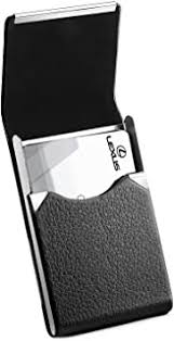 It can hold up to 10 business cards, and secures with a side clasp. Amazon Com Maxgear Business Card Holder Pu Leather Business Card Case Credit Card Holders Wallet Slim Minimalist Name Card Holder Rfid Blocking Business Card Carrier For Men Or Women Home Office
