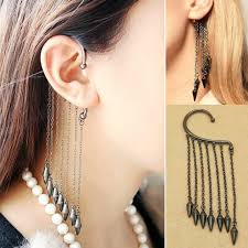 LUCA SMITH ペアシェイプ イヤーカフ ステンレススチール イヤーカフ ヘリックス 軟骨クリップオン ラップ パンク  イヤリ（楽天市場】シルバーロングバタフライ イヤーフック １個販売 イヤーカフ イヤリング メンズ レディース イヤーラップ 蝶々 チョウチョウ 銀色  ...