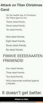 Attack On Titan 12 Days Of Christmas Attack On Titan Attack On Titan Funny Anime Funny