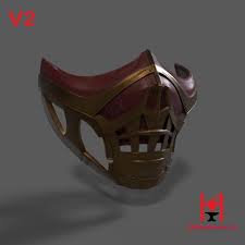 Scorpion's always had this weird situation going on with his face where sometimes it's. Download Stl File Scorpion Mask From Mortal Kombat 2021 3d Printing Design Cults