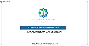 Jawatan pemilihan dan perkhidmatan jawatan kuasa pelaburan yayasan dakwah islamiah malaysia. Jawatan Kosong Terkini Yayasan Islam Darul Ehsan Yide Kerja Kosong Kerajaan Swasta