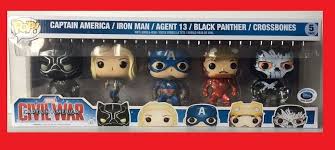 Funko Pop Marvel Civil War 5 Pack Disney Exclusive Rare In Australia Stickered Funko Civil War Marvel Funko Funko Pop Marvel