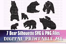 Download Bear Silhouette Woodland Baby Bear Graphic By Digitalprintableme Creative Fabrica PSD Mockup Templates