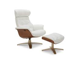 Anselmo Leather Recliner Ottoman Modern Recliner Chairs Leather Recliner Mid Century Modern Recliner