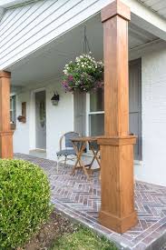 Diy Craftsman Style Porch Columns Shades Of Blue Interiors Craftsman Style Porch Porch Remodel Rustic Porch