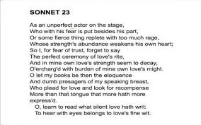 Shakespeare Sonnet 23 English 9 Sonnet Xxiii By William Shakespeare William Shakespeare Sonnets Shakespeare Sonnets Sonnets