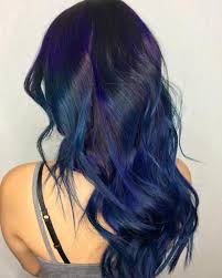 Dark blue highlights go really well with your natural hair colour (black or dark brown) and will be more obvious under the light. Trendy Hairstyle Blue And Purple Highlights For Black Hair Women W The Women S Magazine For Fashion Beauty Trends Lifestyle Inspiration