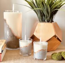 Maybe you would like to learn more about one of these? Concrete Candle W Rose Gold Foil Glass Candle Holder Concrete Decor Gift For Her Rose Gold Candle Concrete Candle Holder Decor Candles Home Living Delage Com Br