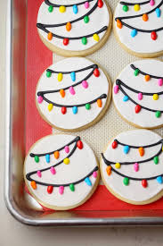 Christmas cookies with royal icing. Christmas Lights Royal Icing Sugar Cookies Mom Loves Baking