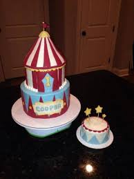 1st Birthday Rice Krispie Treats It S A Big Top Birthday Birthday Cake Kids Circus Cake Cake