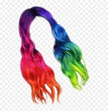 Transparent Rainbow Hair Clipart Rainbow Hair Wig Png Png Download Vhv