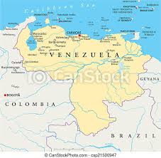 La última población venezolana es sta. Mapa Politica De Venezuela Con Capital Caracas Con Fronteras Nacionales Ciudades Importantes Rios Y Lagos Ilustracion Con Canstock