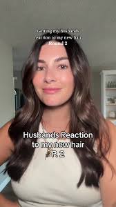 Husbands reaction to my new hair! Hope this is better for you all 😂  #husbandwife #husbandsbelike #husbandtiktok #husbandreacts  #husbandandwifecomedy #comedy #newhair #darkhair #fallhairtrends ...
