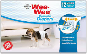 Wee Wee Disposable Doggie Diapers Medium 12 Count