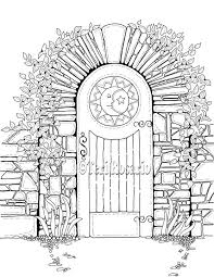 Septiembre 20 2006 by carey kinsolving Garden Gate 01 Garden Gates Enchanted Garden Coloring Book Gardens Coloring Book