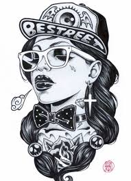 Ghetto Drawing Hip Hop Tattoo Hip Hop Girl Hop Tattoo