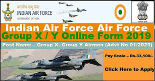 Post Name Group X Group Y Airmen Advt No 01 2020 Important Dates Application Fee Notif Indian Air Force Air Force Fighter Jets
