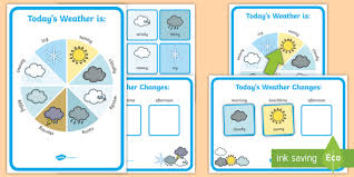 todays weather display chart and daily record sheet