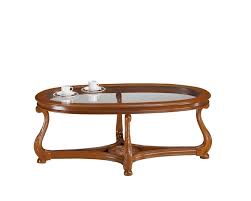 Oval coffee table,les ailes de la voix round oval glass top coffee table modern tempered glass center table sofa side cocktail tables for living room bedroom. Classic Style Coffee Table With Glass Top Idfdesign