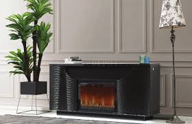 With our tv and media console fireplaces you not only maximize your space by combining an entertainment center, tv stand, and fireplace, you also instantly enhance your room with one dynamic piece of fine. Ethan Electric Fireplace Media Console Black Dimplex W Crystals