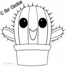 Cactus Coloring Pages For Kids Cactus Cactus Printable In 2020 Coloring Pages Coloring Pages For Kids Football Coloring Pages