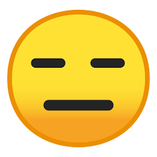 A yellow face with simple, open eyes and a flat, closed mouth. Expressionless Face Emoji Meaning With Pictures From A To Z