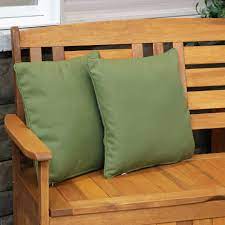 Pillows also provide endless opportunities to play with designs and palettes that do not currently exist inside your home. Sunnydaze Set Of 2 Indoor Outdoor Decorative Throw Pillows 16 Inch Square Olefin Fabric Accent Toss Pillows For Patio Furniture Pillow Set For Outside Bench Chair And Loveseat Dark Green