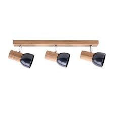 rail triple spots luminaires en bois et metal noir castiglione 93 90 lluminez votre espace avec ces 3 spot c unique light fixtures track lighting metal lamp